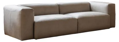 Produktbild von KAWOLA Sofa CELESTE 4-Sitzer Leder grau