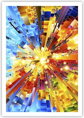 Produktbild von Poster - Poster ohne Rahmen - Abstraktion modern - 70x100 cm - Wand Bild - Wanddeko - Wandbilder - Kunstposter - Wandposter - Bilder - Kunstdruck - Wanddekoration - Wandbild - P2XPA70x100-3982