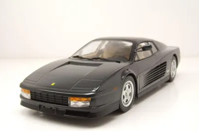 Produktbild von KK Scale 180504 Ferrari Testarossa Monospecchio US-Version 1984 anthrazit metallic Miami Vice 1:18