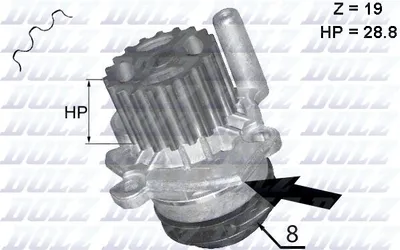 Produktbild von DOLZ Kühlmittelpumpe Wasserpumpe für VW GOLF VI (5K1) A224