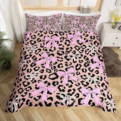 Immagine prodotto di Set di lenzuola per letto a tema principessa, con motivo leopardato