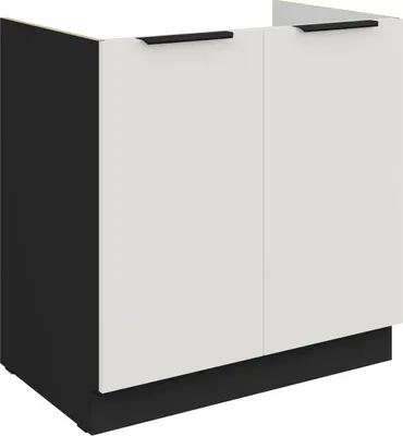 Obrázok produktu pre Drezová skrinka LUNARA - šírka 80 cm, biela / čierna