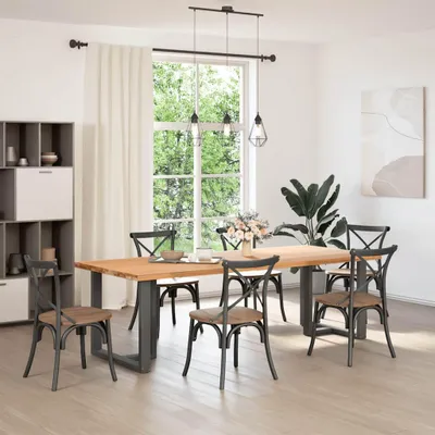 Immagine prodotto di vidaXL Gambe del tavolo da pranzo a T 2 pz. Antracite 80x35x(72-73) cm Acciaio