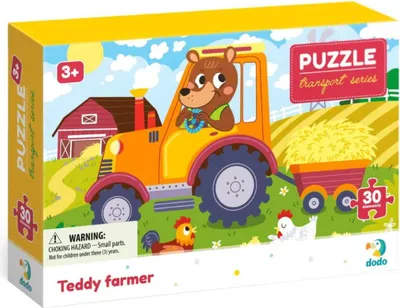 Produktbild von DODO Puzzle Transport: Bauer Teddy 30 Teile
