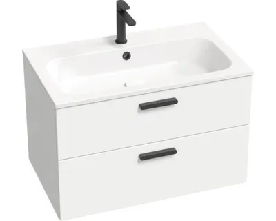 Obrázek produktu pro Koupelnová skříňka pod umyvadlo RAVAK Chrome II bílá vysoce lesklá 800 x 500 x 490 mm X000001746