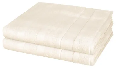 Produktbild von Cawö Noblesse 2 X Duschtuch im Set Extraflauschige Veloursstreifen, Hochwertige Baumwollqualität, Pflegeleicht und trocknergeeignet