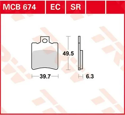 Produktbild von Trw Ec-organic Aprilia Amico 50 Sport 93 Vordere Bremsbeläge Schwarz  Schwarz One Size