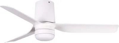 Image de Ventilateur de plafond à basse consommation avec éclairage LED et télécommande Mini Punt Tub 90 cm Blanc / Blanc