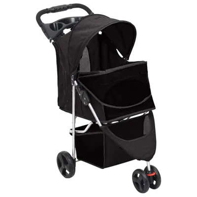 Obrázok produktu pre vidaXL Kočík pre psa skladací čierny 80x46x98 cm Oxford Fabric