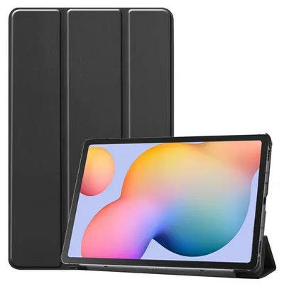 Zdjęcie produktu dla Etui do Samsung Tab S6 Lite P610 P615 10,4 cala Smart Cover Case z funkcją podstawki i automatycznym usypianiem/budzeniem, czarne