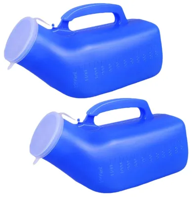 Urinflasche für Männer, 1200 ml, auslaufsicher, 2 Stück