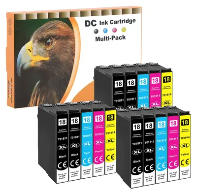Produktbild von D&C 15x Druckerpatronen Kompatibel für Epson 18 18XL Expression Home XP-102 XP-202 XP-205 XP-212 XP-215 XP-225 XP-302 XP-305 XP-312 XP-315 XP-322 XP-325 XP-402 XP-405 XP-412 XP-415 XP-422 XP-425