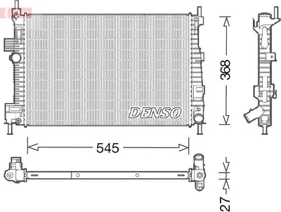 Produktbild von DENSO DRM10009 Kühler Wasserkühler Motorkühler für FORD C-Max II (DXA/CB7, DXA/CEU) Grand C-Max (DXA/CB7, DXA/CEU) GRAND C-MAX Van C-MAX II Van