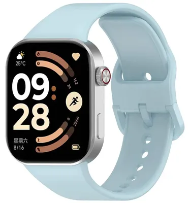 Produktbild von Armband für Xiaomi Redmi Watch 6 / 5 / 4 /Smart Band 10 Pro / 9 Pro / 8 Pro, Bizon Strap Watch Silicone, Hellblau