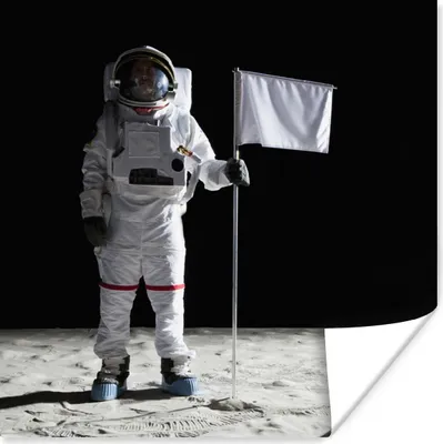 Produktbild von MuchoWow® Poster Mond - Weltraum - Astronaut 30x30 cm - Wandposter - Printing