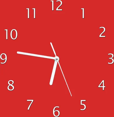 Produktbild von Wallario Design Wanduhr Rot aus Echtglas, Größe 30 x 30 cm