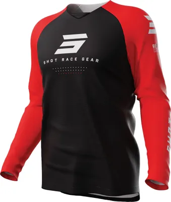 Produktbild von Shot Draw Escape Motocross Jersey, schwarz/rot, XS