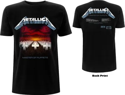 Immagine prodotto di Metallica Master of Puppets Tracks Black M Maglietta