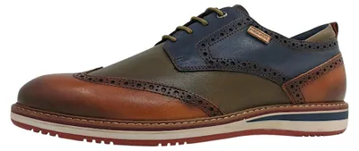 Produktbild von Pikolinos Herren Schnürschuh Leder Brogue Lochmuster perforiert Avila M1T-4191C1, Größe:42 EU, Farbe:Mehrfarbig