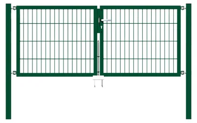 Immagine prodotto di Alberts 648053 Cancello doppio Flexo con accessori, verde, larghezza 200 cm, altezza 80 cm