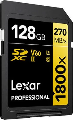 Obrázek produktu pro Lexar LSD1800128G-BNNNG, 128 GB, SDXC, Třída 10, UHS-II, 270 MB/s, 180 MB/s