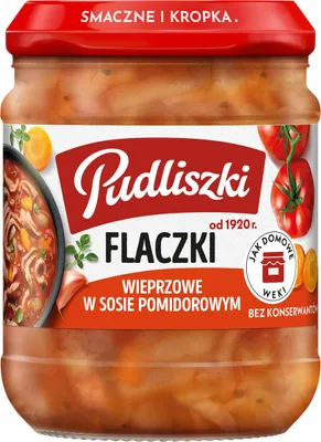 Obrázek produktu pro Pudliszki Vepřové dršťky v rajčatové omáčce 450 g