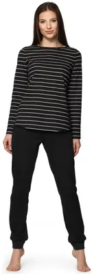 Image de Pyjama pour femme Bellivalini BLV50-166 (noir et blanc, XL)