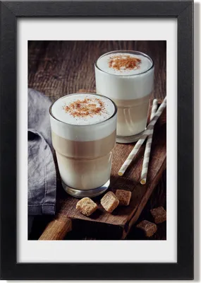Produktbild von Bild 20x30 MDF-Rahmen, Wandkunst Latte Kaffee