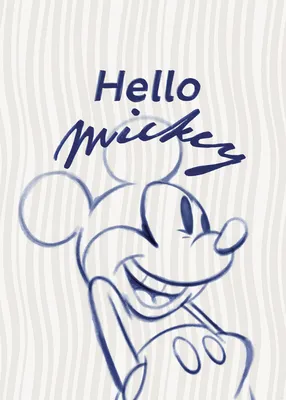 Produktbild von Komar Wandbild- Disney Mickey Mouse Hello - Größe 50 x 70 cm
