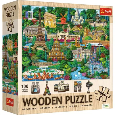 Produktbild von Trefl, Frankreich entdecken - 1000 Teile Holzpuzzle