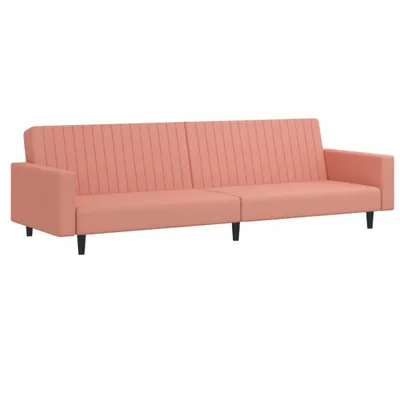 Immagine prodotto di Divano Letto a 2 Posti Rosa in Velluto