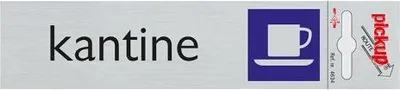 Produktbild von Kantinenschild aus Aluminium - 165x44 mm selbstklebend.
