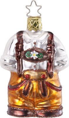 INGE-GLAS Weihnachts-Anhänger Lederhose Wiesn Gaudi