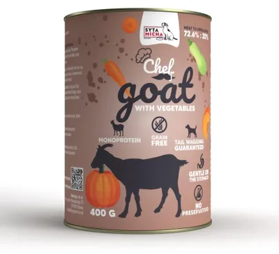 Obrázek produktu pro Konzerva pro psy kozí se zeleninou 400g