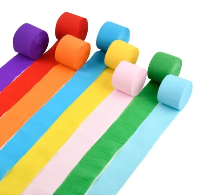 Krepppapier-Set 8 Rollen bunt 4,5 cm x 25 m