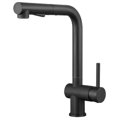 Produktbild von Wasserhahn Küchenarmatur, 360° Drehbar Spültischarmatur, Cecipa Ausziehbare Küchenarmatur 304 Edelstahl, Ausziehbarer Wasserhahn, Schwarz