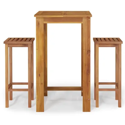 Produktbild von 3-tlg. Gartenbar-Set Massivholz Akazie