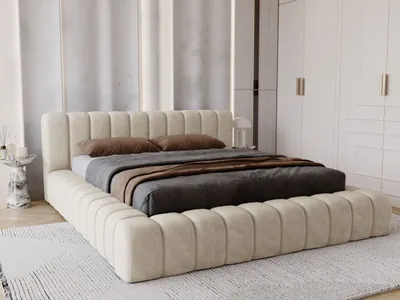 Produktbild von GrainGold Polsterbett Italia 180x200 cm - Bett 180x200, Polsterbett mit Bettkasten und Lattenrost - Beige (Whisper 2)