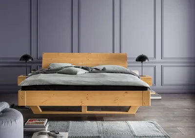Produktbild von Bett Kiel 200x200 cm Kiefernholz Natur
