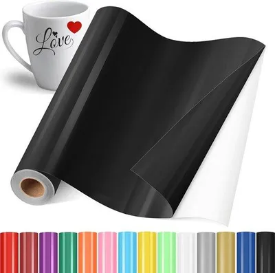 Produktbild von Dekorationsfolie Selbstklebend Vinyl Rol Schwarz 30,5 x 400 cm Permanent für DIY und Dekoration