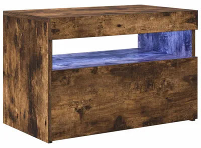 Produktbild von TV-Schrank mit LED-Leuchten Räuchereiche 60x35x40 cm