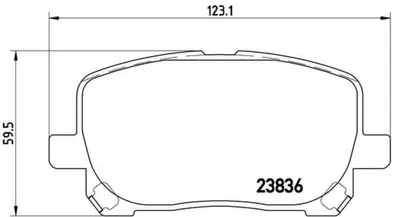 Produktbild von Brembo Bremsbelagsatz, Scheibenbremse Vorderachse P 83 061