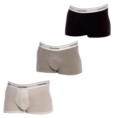 Image de Calvin Klein CK, lot de 3 boxers pour hommes, coupe décontractée, en coton, modèle Icon