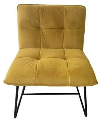 Produktbild von HOMLA NELOX Velours-Sessel senf 63x69x73 cm