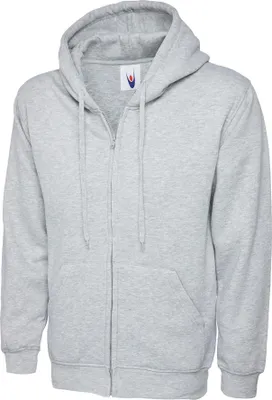 Produktbild von Sweatjacke Kapuze "UC504" Classic - Uneek Heather Grey M