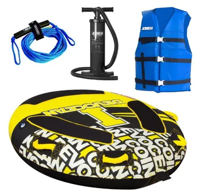 Produktbild von DEVOCEAN Jobe Breeze/Coin 1 Persoen Tube Scheibe Towable Decktube Package - Groesse: CoinLeinePumpe