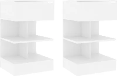 Obrázok produktu pre vidaXL Nočné stolíky 2 ks. Biele 40x35x65 cm výrobok z dreva