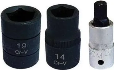 Zdjęcie produktu dla Nasadki 5-Kątne, 3 Szt.