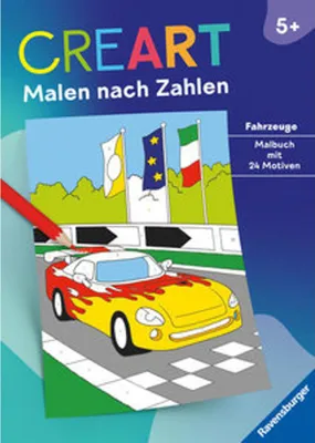 Immagine prodotto di CreArt Malen nach Zahlen ab 5: Fahrzeuge