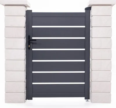 V2Aox Gartentor Doppelflügelig 300x160 Cm - Graues Metalltor Für Stabmattenzaun Mit Schloss